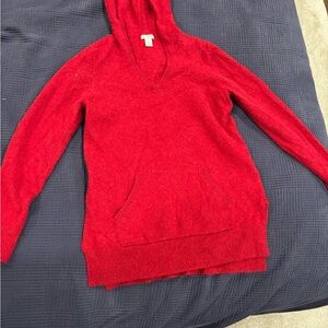 Women's Red V-Neck L.L. Bean Cashmere Sweater